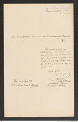 k.k. naturhistorisches Hofmuseum, Intendanzakten 1885-1896 (Hauer), Aktenzahl Z.253/1891, Seite 1